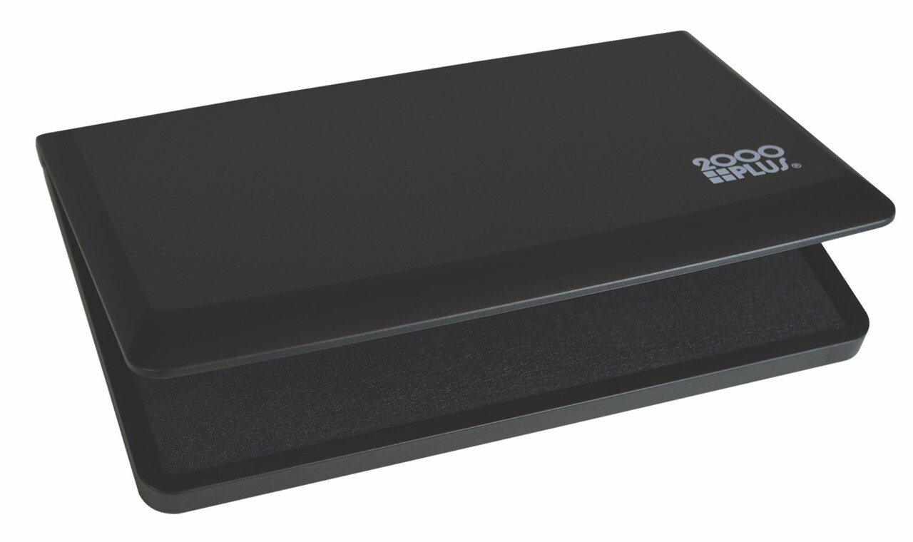 2000 PLUS Stamp Pad for Traditional Style Stamps, Felt, Black Ink, Size #2, 3-1/4" x 6-1/4", 1 Each